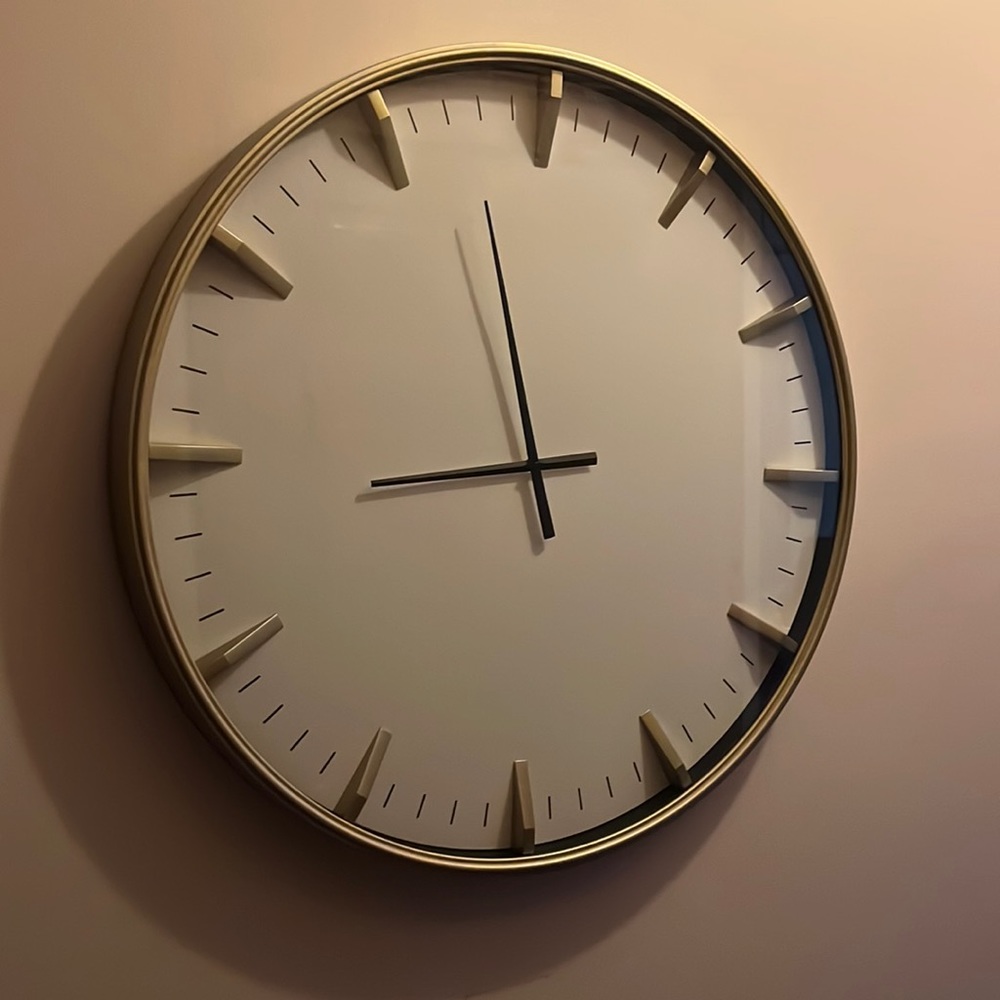 Gold and black clock 29” x 29”